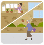 �������藎�Ƃ����A�ؔ��Œʍs�l����P�K